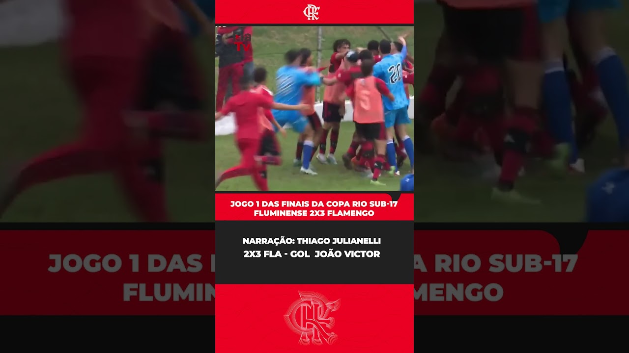 TV Fla Veja o terceiro gol da vitória do Flamengo sobre o Fluminense, pela Copa Rio Sub-17.