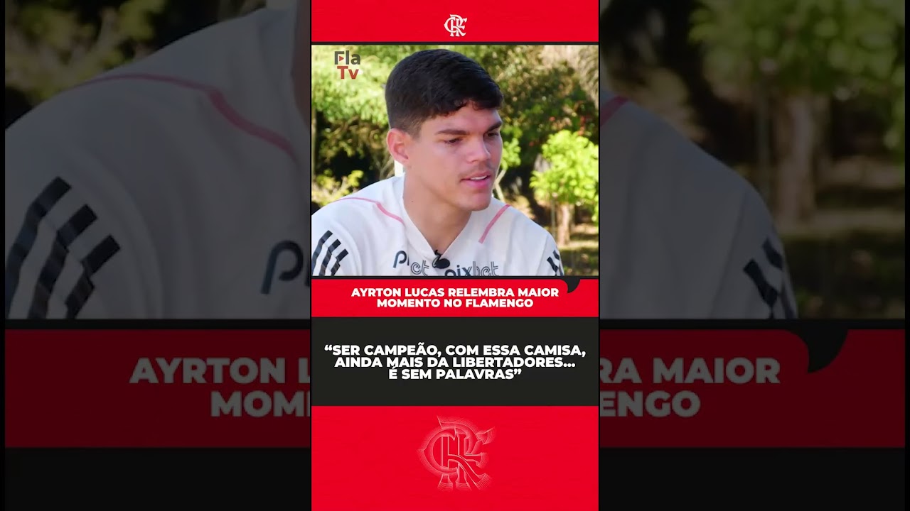 TV Fla Ayrton Lucas, o “beijinho”, já tem muita história boa pra contar do Flamengo. Confira!