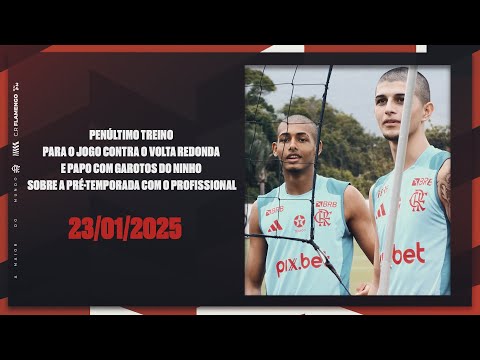 Penúltimo treino para o jogo contra o V. Redonda e papo com garotos do Ninho sobre a pré-temporada