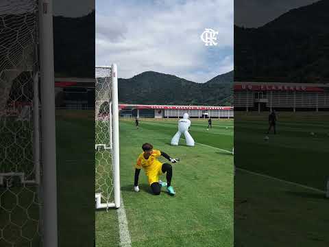 🛡️ 🧤 ATIVIDADE DE REAÇÃO DOS GOLEIROS DO MENGÃO! #treino #flamengo #flamengotv